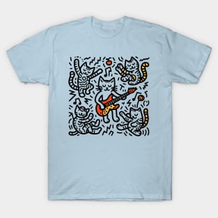 Rockin' Cats - Inspired by Keith Haring T-Shirt